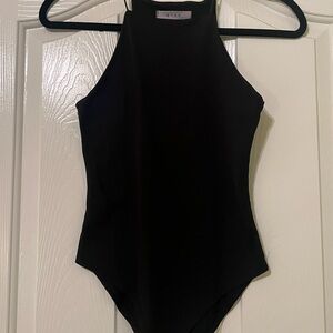 Black Halter Bodysuit